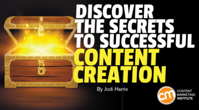 Image showing text that says Discover the Secrets to Successful Content Creation with CMI logo.