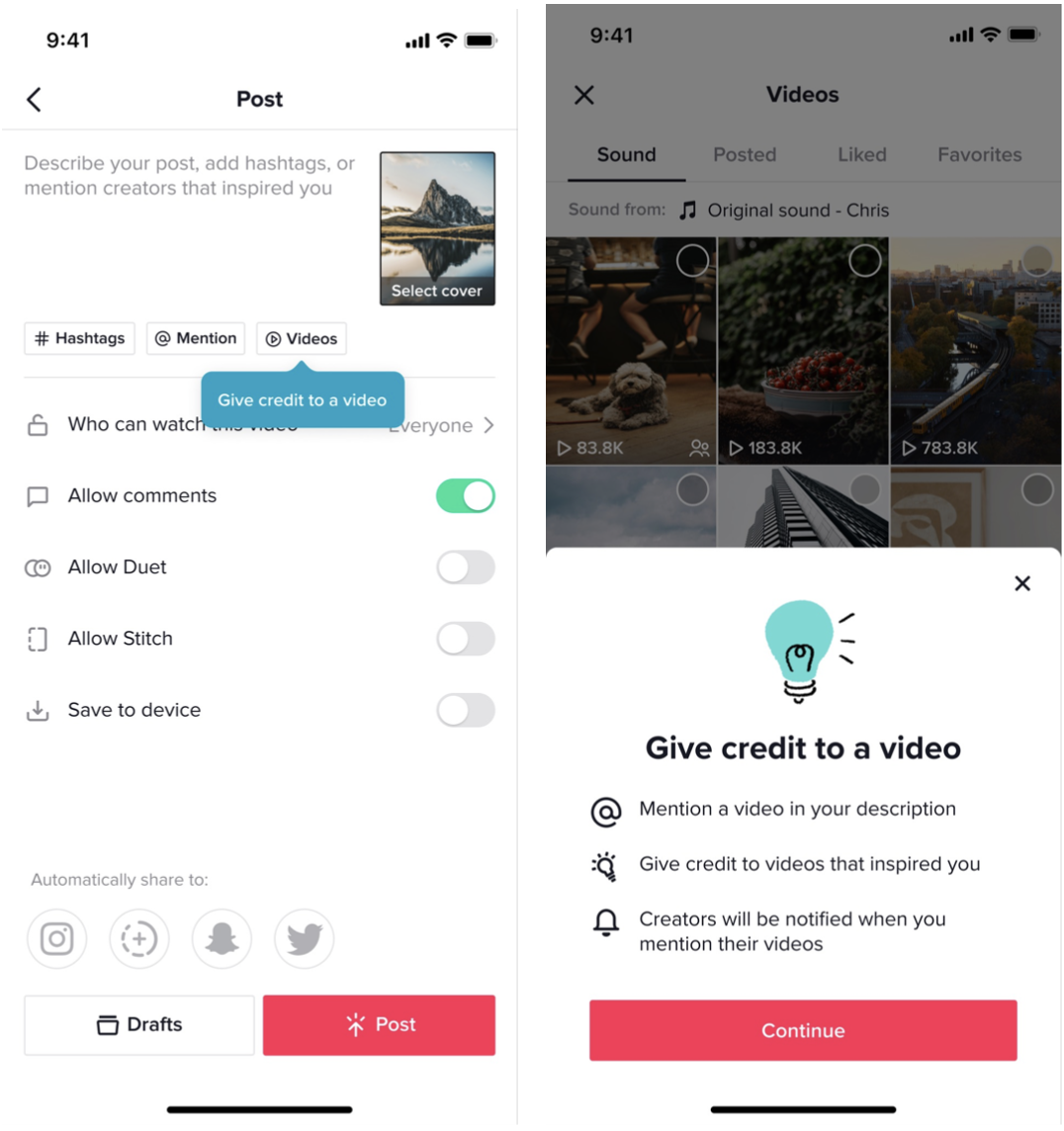 TikTok Launches Creator-Crediting Feature