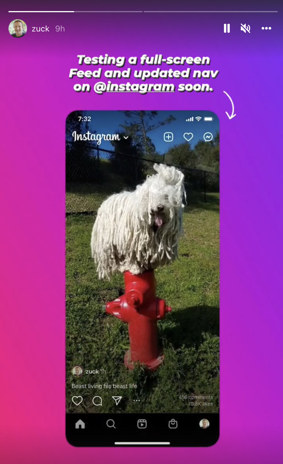 Instagram’s Main Feed Is Going Full Screen