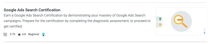 Google Ads Search Certification