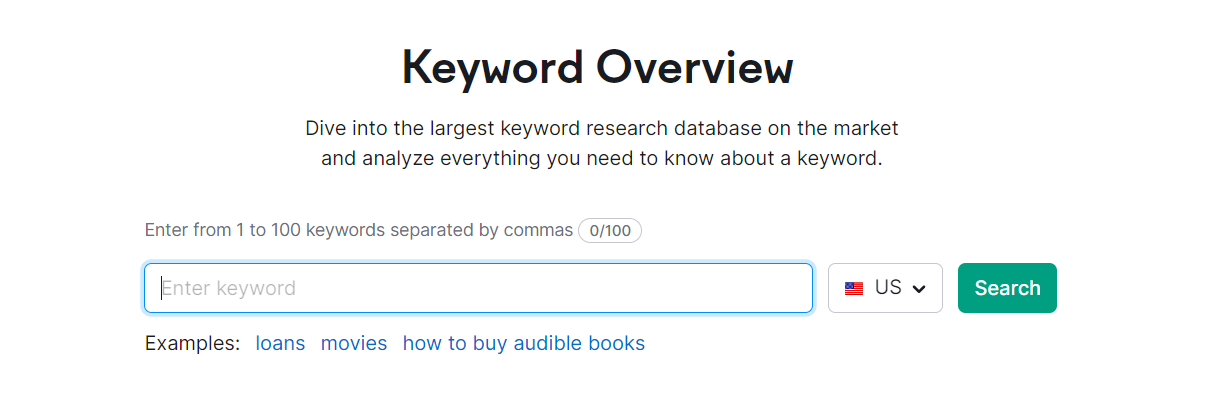 semrush keyword overview