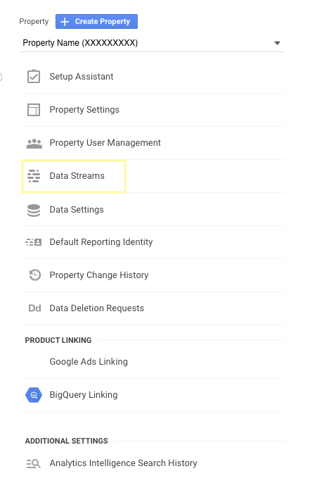 Finding GA4 Measurement ID screenshot example