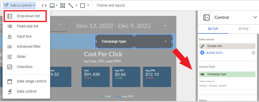 Choose different filters for your data to drill down more granularly.