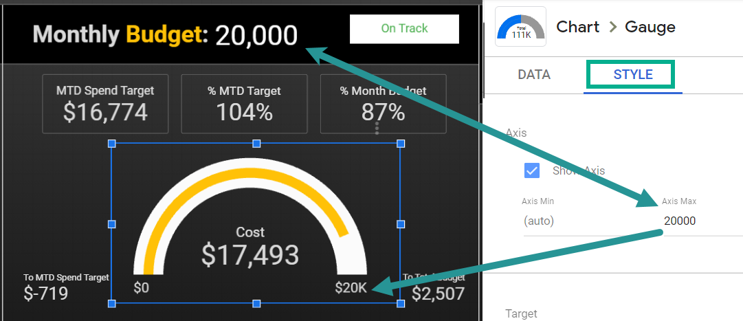 screenshot of entering pacing target