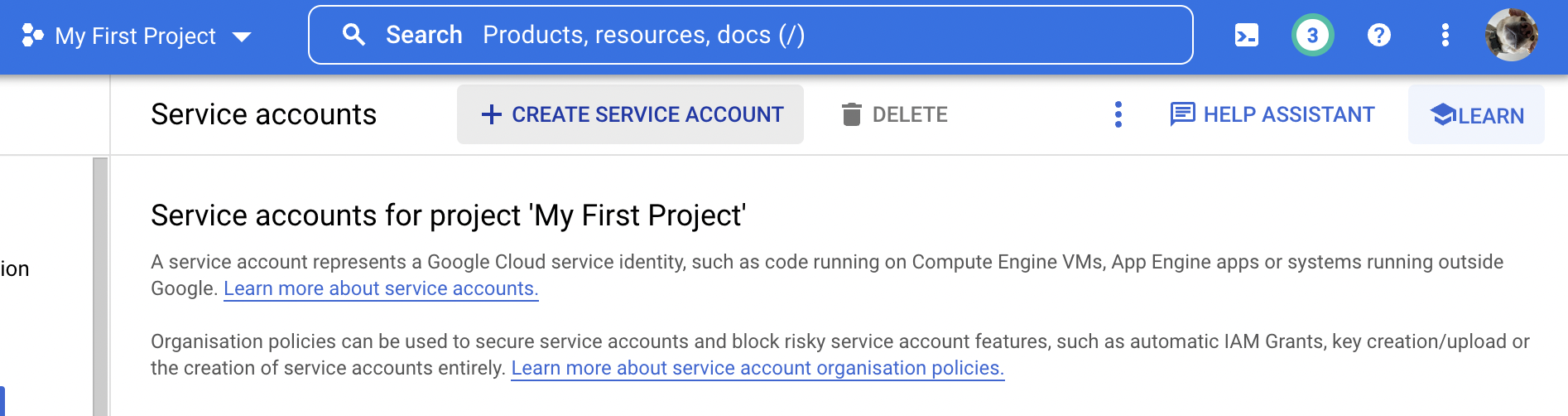 Google Service Account